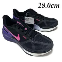 新品　28cm　ナイキ　エアズーム ストラクチャー25 ブラック　ピンク　黒