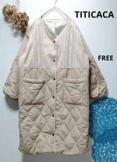 キルティングロングコート