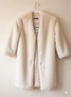 URBAN RESEARCH アイボリー ファーコート 約100cm