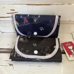 新品　2点セット　スヌーピー　エコバッグ　ブラックとネイビー