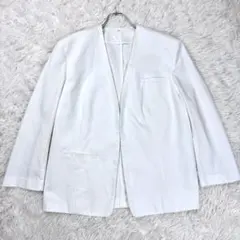 digne 23ss collarless jacket white