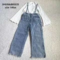 良品◎シーイン＆ブリーズ　リブカットソー＆サロペットジーンズ　140㎝のサムネイル