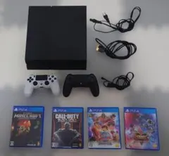 PlayStation 4 本体 コントローラー2個 ソフト4本