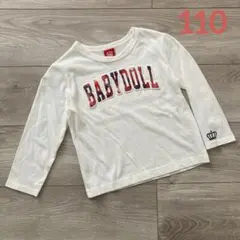 H*O様 ベビードール ロゴチェック トップス 110
