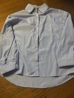 SHEIN Dazy ブルー縞模様シャツ L