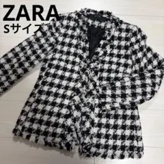 ZARA BASIC ザラ　千鳥格子ツイードジャケット　タグ付き　レディース S