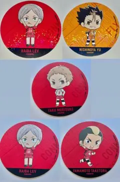 ハイキュー　アニメイトカフェ　コースター　５点セット