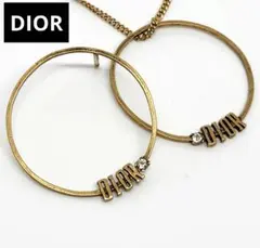 DIOR クリスチャン ディオール ピアス ネックレス ストーン ラウンド GP