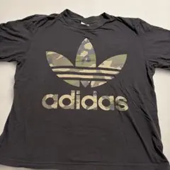 adidas カモフラージュロゴ Tシャツ 黒
