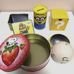 USJ ユニバーサルスタジオジャパン お菓子空缶 空箱 スヌーピー ミニオン