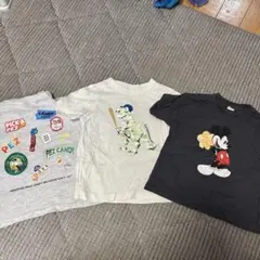 110⭐︎3枚Tシャツ　スパンコール　ミッキー　ペッツ　まとめ売り　男の子