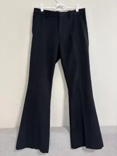 ブラック フレア スラックス パンツのサムネイル