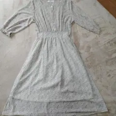 RAY CASSIN 花柄 七分袖 ロングワンピース