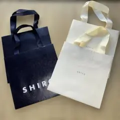 SHIRO ショップ袋 20×20×8.5cm 紺20×20×8.5cm白4枚のサムネイル