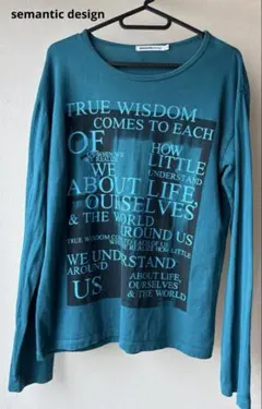 【値下げ】semantic design セマンティックデザイン 長袖カットソー