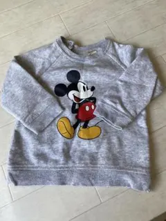 ミッキーマウス トレーナー グレー　H&M