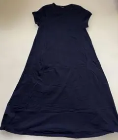 エンジェリーベ　マタニティ　授乳服　半袖　ワンピース　フレア　ネイビー　Mのサムネイル