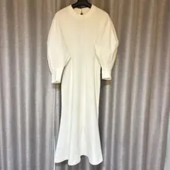 美品】マメクロゴウチ ワンピース シルク日本製 ネイビー サイズM