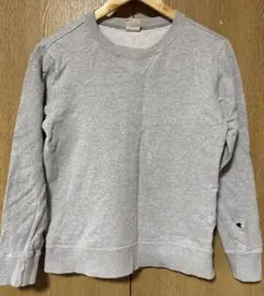 Champion グレー クルーネック スウェット S キッズにも