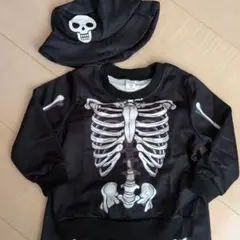 【未使用】骸骨プリントジャージ上下セット　仮装　ハロウィン
