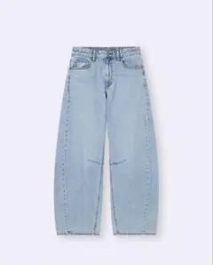 GU バレルレッグジーンズ Ｓサイズ ブルー 丈標準