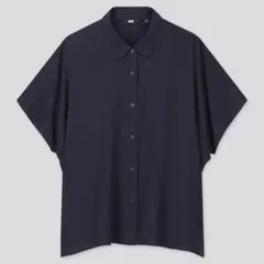 UNIQLO／レーヨンブラウス／ブラック／Ｍ