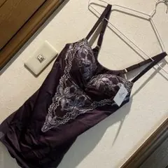 レース装飾パープルボディスーツし新品