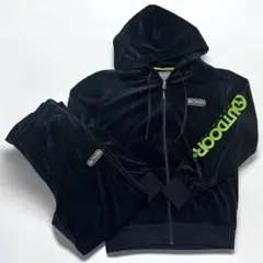 OUTDOOR トラックジャケット スポーツウエア ベロア ジャージ LL 黒