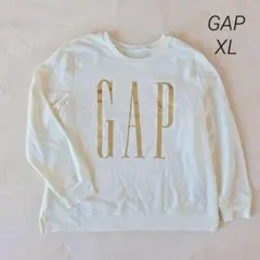 美品✨ギャップ GAP トレーナー スウェット プリント金ロゴ XL
