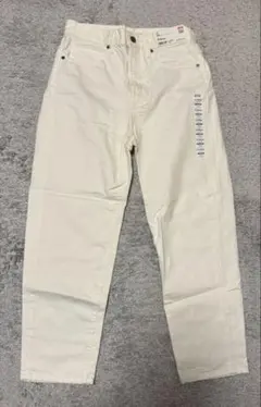 《新品未使用》UNIQLO スラウチテーパード アンクルジーンズ ウエスト23