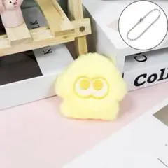 スプラトゥーン ふわふわ もふもふ キーホルダー イエロー バックチャーム