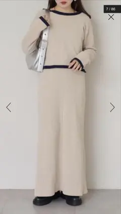 【チャオパニック　ティピー】前後２WAYアンサンブルニットキャミワンピース