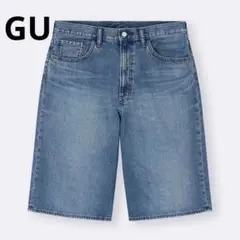 GU デニムハーフパンツ ジョーツ ブルー S
