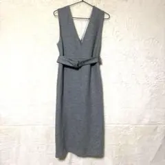 新品未使用✨️【Ballsey】グレー Vネック タイトワンピース ベルト付き