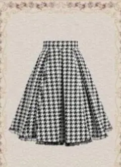 千鳥格子 ロングスカート