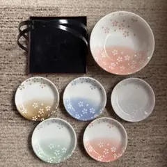 桜模様の陶器食器セット