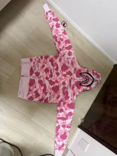A BATHING APE ピンク迷彩 シャークパーカー Sサイズ
