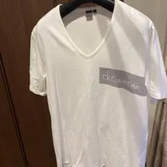 Calvin Klein VネックTシャツ L ホワイト