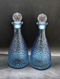 ガラス製 デキャンタ グラス セット 青ライン - メルカリ