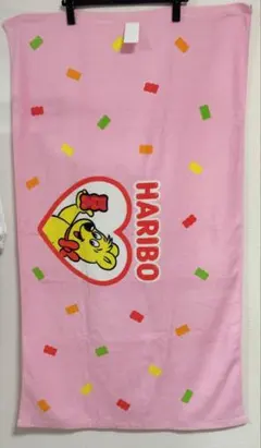 HARIBO ハリボー バスタオル ピンク グミベア　新品未使用のサムネイル