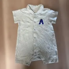 【美品】apres les cours 恐竜柄 襟付きロンパース 80cm