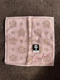 신품 미사용 MARY QUANT タオルハンカチ ピンク デイジー柄