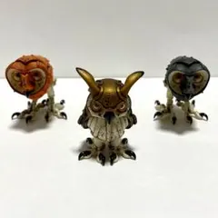 ART IN GASHAPON 松岡ミチヒロ メンフクロウ ミミズク 3個セット