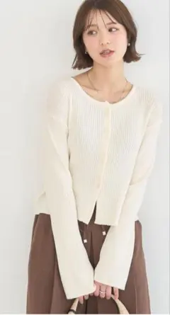 リブクロップドカーディガンのサムネイル