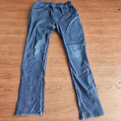 デニムブルー スリムフィットパンツ　130