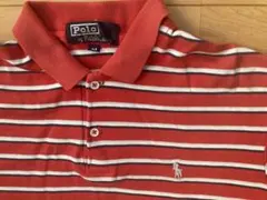 Polo by Ralph Lauren 赤白ストライプ ポロシャツ M