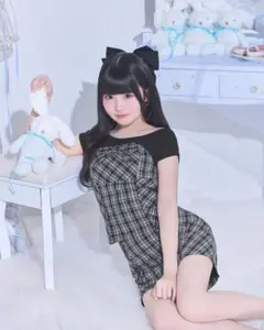 ミシェルマカロン ♡ リボンフリルチェックセットアップ フリーサイズ