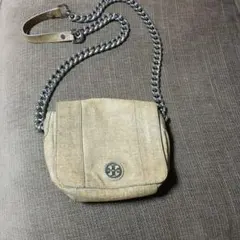 トリーバーチ ベージュ メッセンジャーバッグ