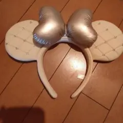 ディズニーランド ミニー カチューシャ キルティング ベージュ