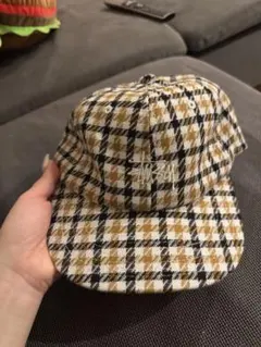 Stussy チェック柄キャップ